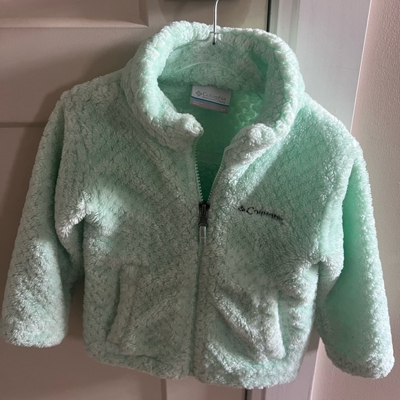 Columbia Kids' Light Green Fleece Jacket - Picture 1 of 3